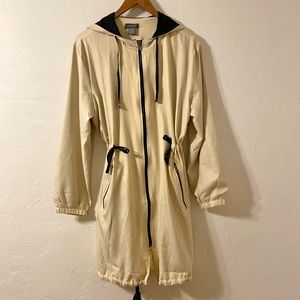 Sans Souci Oversized Lightweight Hooded Jacket, Adjustable, Pockets, Golden sz L